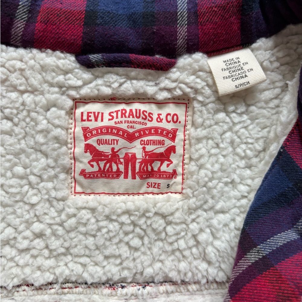 Levi's women Sherpa lined flannel coat - Picture 2 of 6